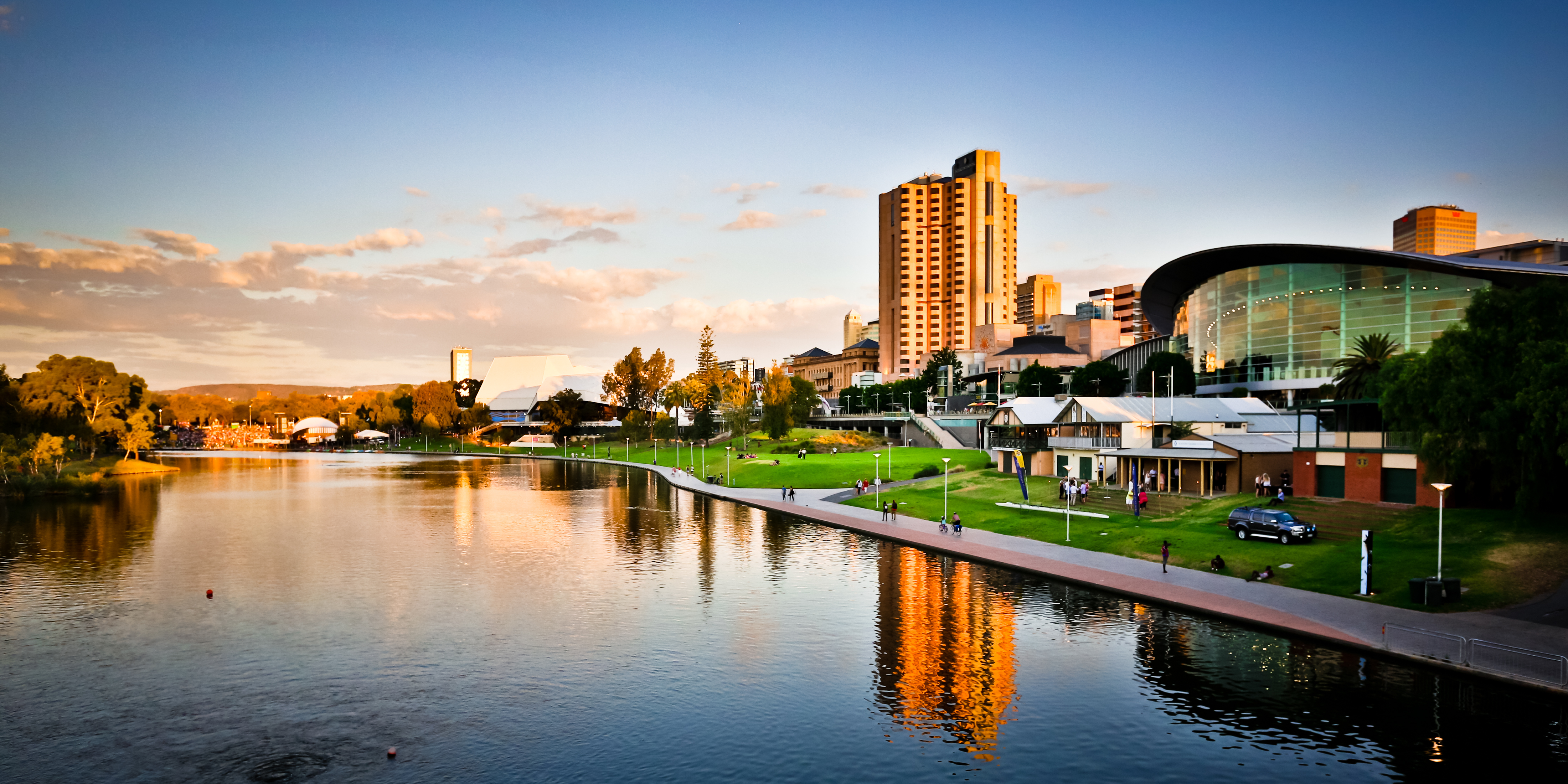 Adelaide city riverbank